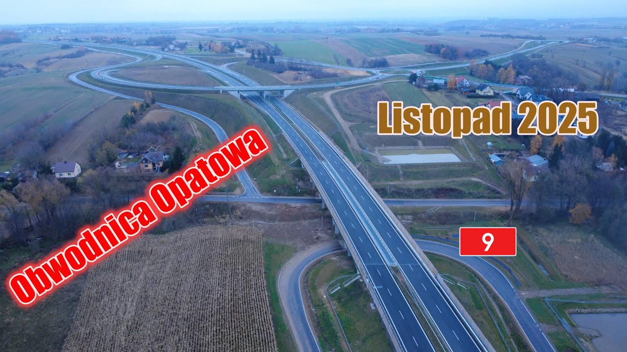 Budowa Drogi Krajowej 9: Obwodnicy Opatowa | Listopad 2025 | DJI Mini 4K