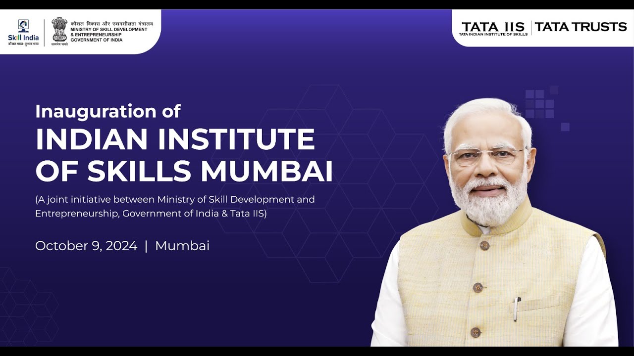 PM Modi Inaugurates Indian Institute of Skills in Mumbai | Skill India Mission