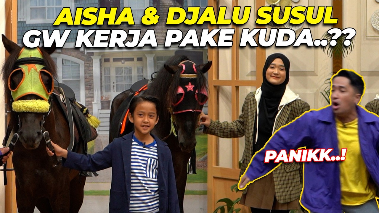 KANGEN AYAH..! AISHA & DJALU NYUSUL GW KERJA PAKE KUDAA..!! SAMPE MASUK GEDUNG KUDANYA