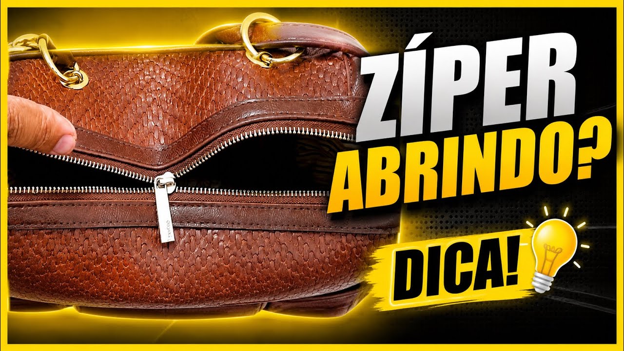 🆘 COMO CONSERTAR ZÍPER DE BOLSA. ZÍPER DE METAL. ZÍPER QUE NÃO FECHA