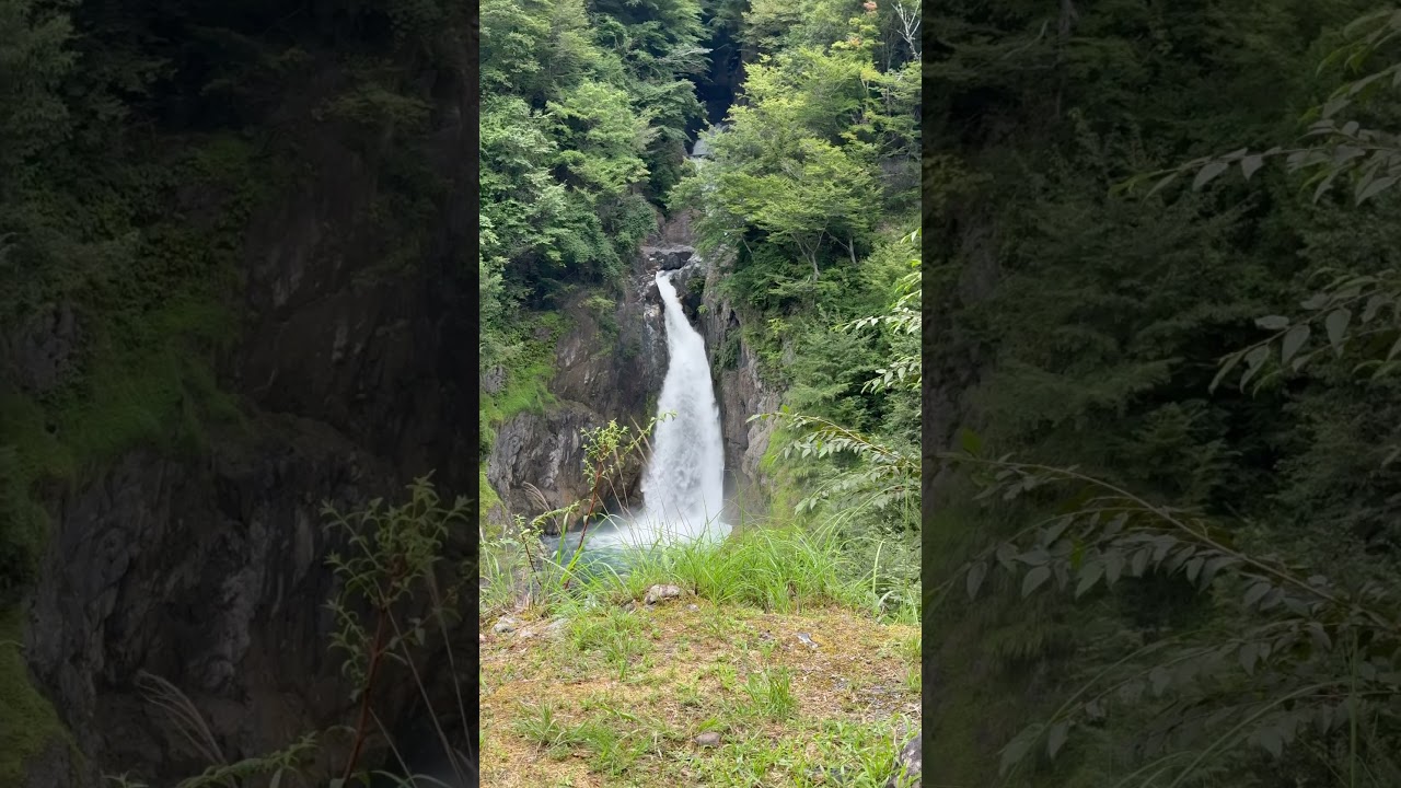 Akamizu Falls &ndash; Redwater Falls in Japan&rsquo;s Southern Mountains &ndash; softypapa shorts 💧⛰️🇯🇵
