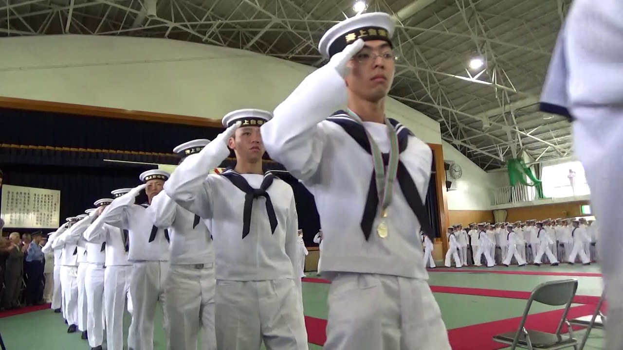 海上自衛隊呉教育隊2018/8/22　修業式 行進