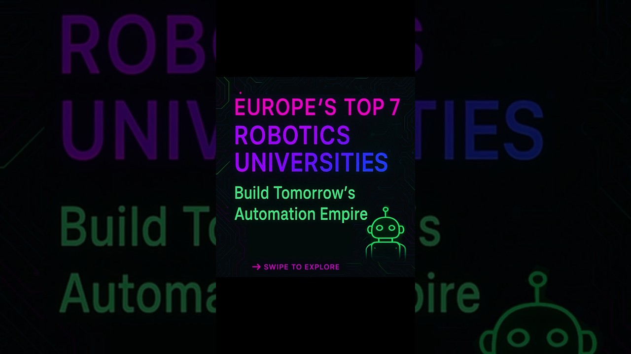 Europe's Top 7 Robotics Universities #studyineurope #futureengineer #mechatronics #roboticsstudent