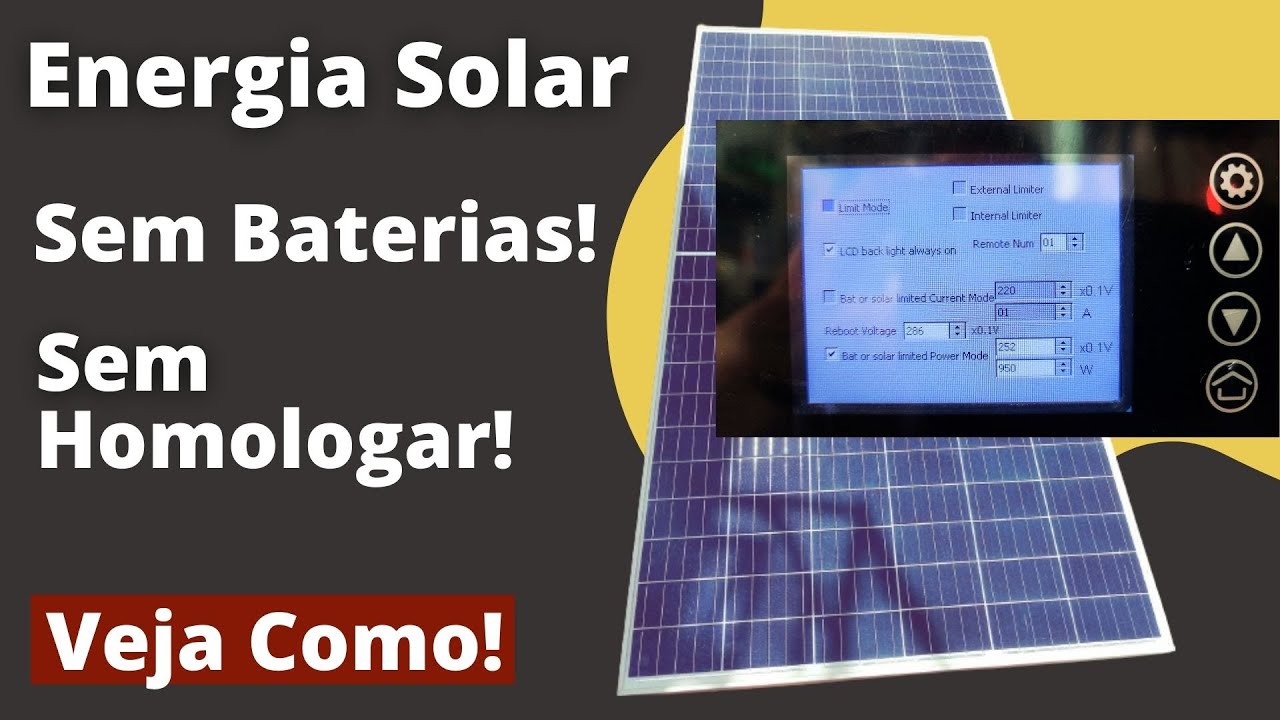 Energia Solar SEM Baterias e SEM Homologar? - Como Funciona  - OFF Grid / ON Grid