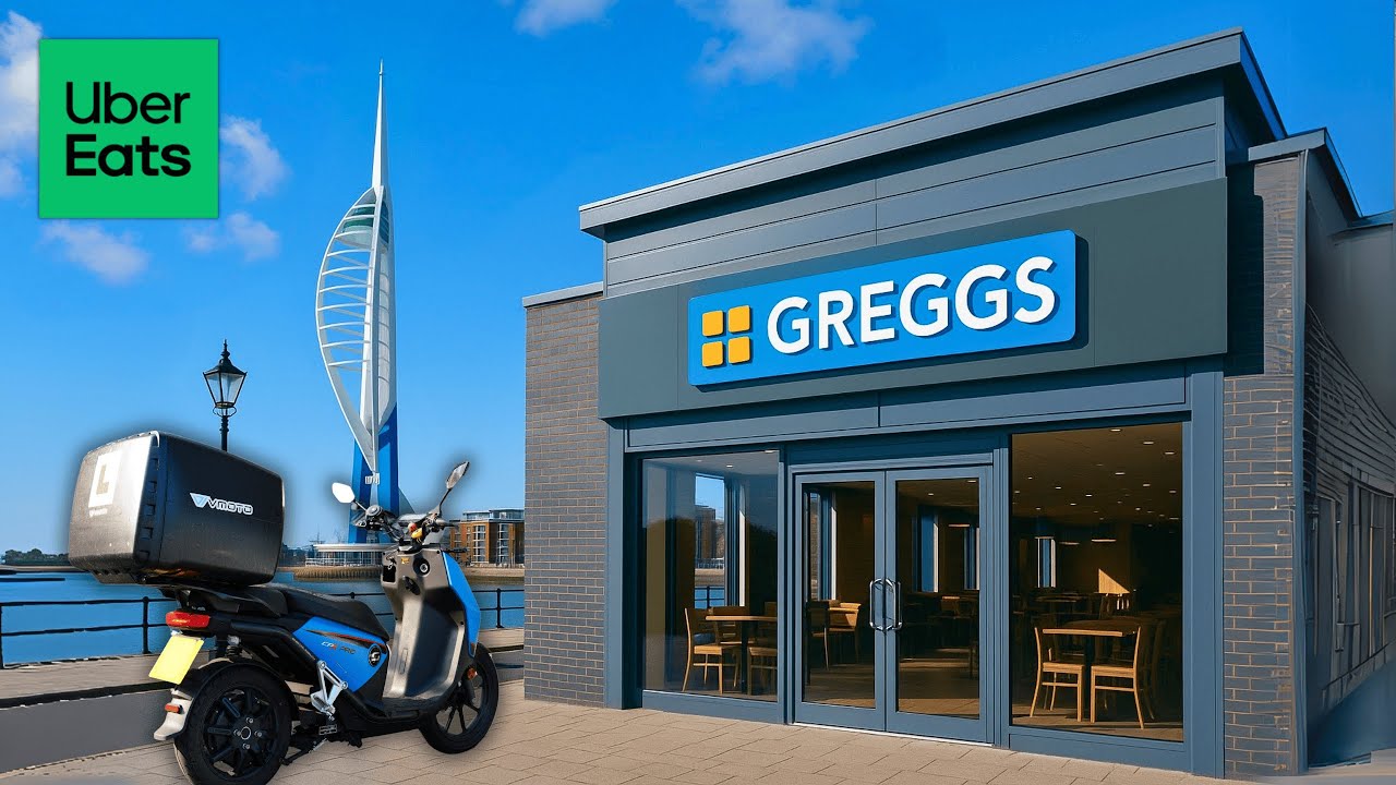 Delivering Greggs in the Sun - I'm Lucky I Didn't Hit This Cyclist!