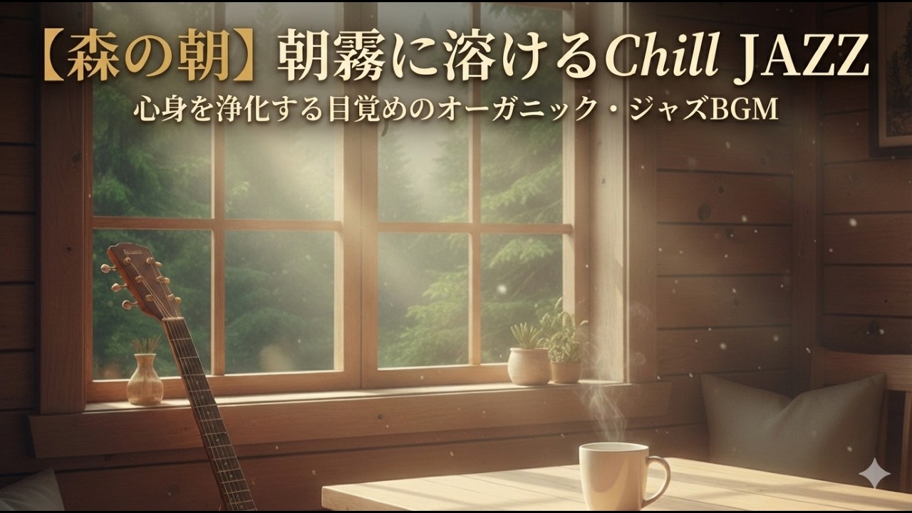 【森の朝】朝霧に溶け心身を浄化するオーガニック・ジャズ｜Morning Mist Chill Jazz: Refreshing Organic Jazz for a Calm&FocusedStart