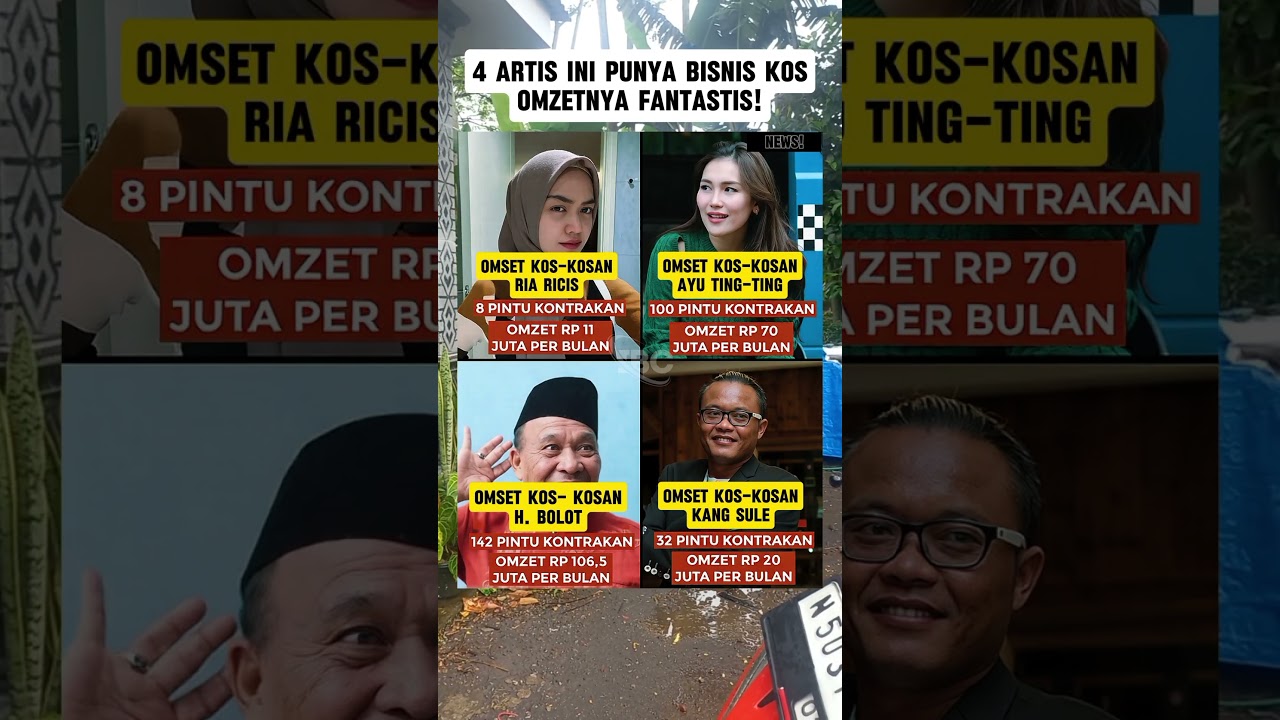 KAGET BANGET! 4 Artis Ini Punya Bisnis Kos, Omzetnya Fantastis!#artis #viral #news