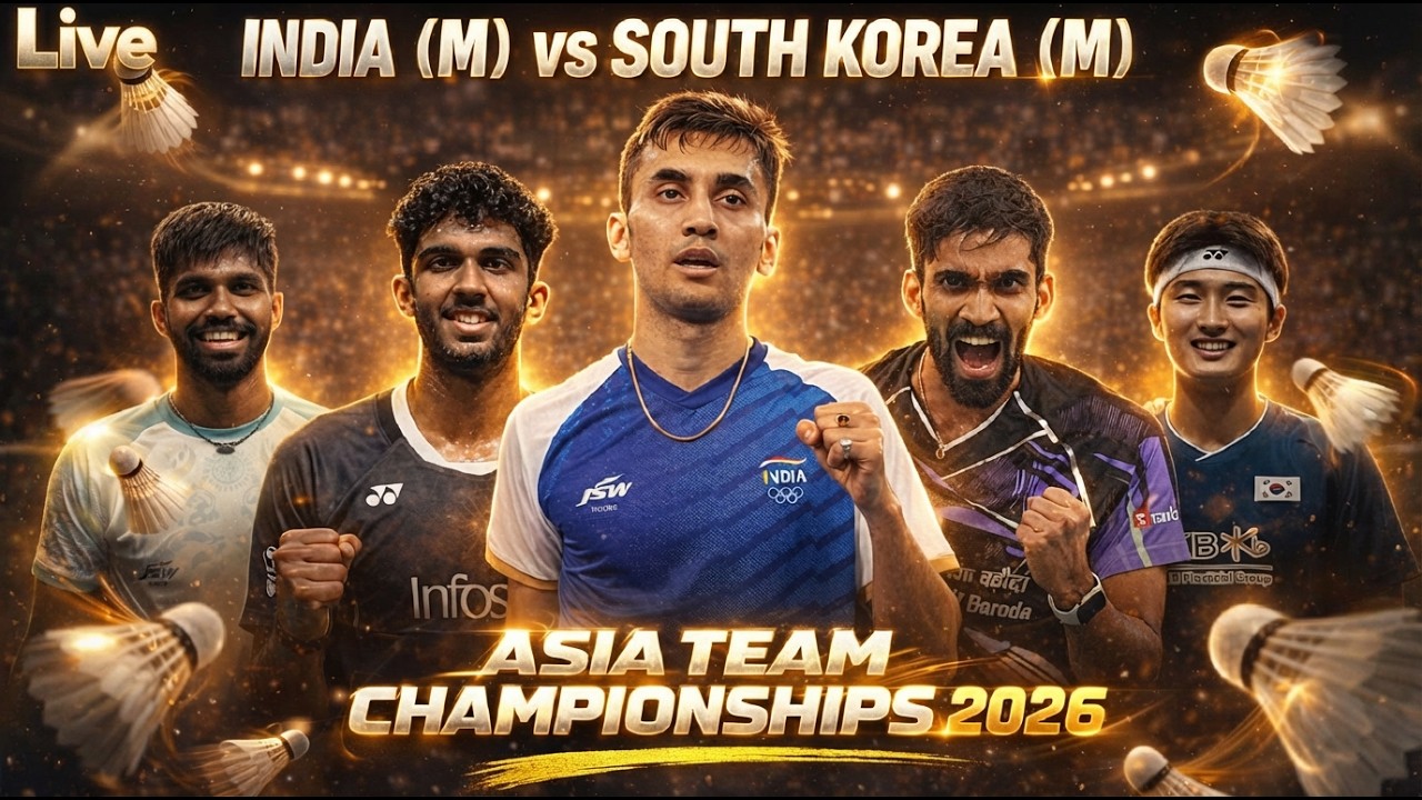 Live🔴TSINGTAO Badminton Asia Team Championships 2026 | India (M) vs South Korea (M)