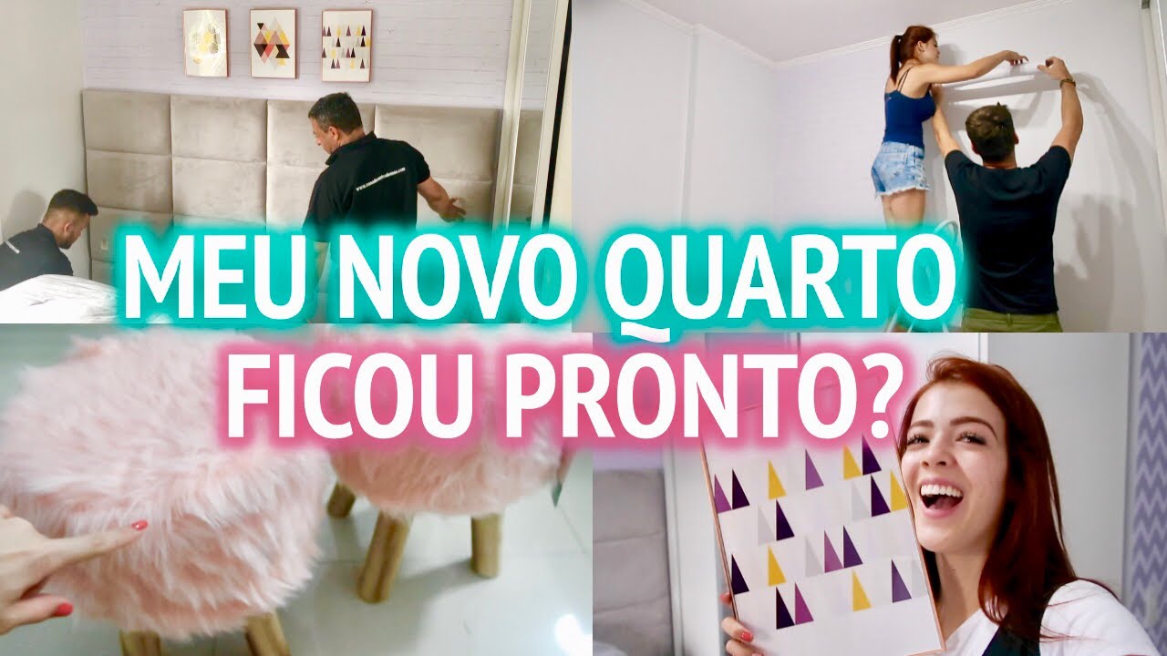 MEU QUARTO FICOU PRONTO | PAPEL DE PAREDE, CABECEIRA DE LED #DIARIODAREFORMA23