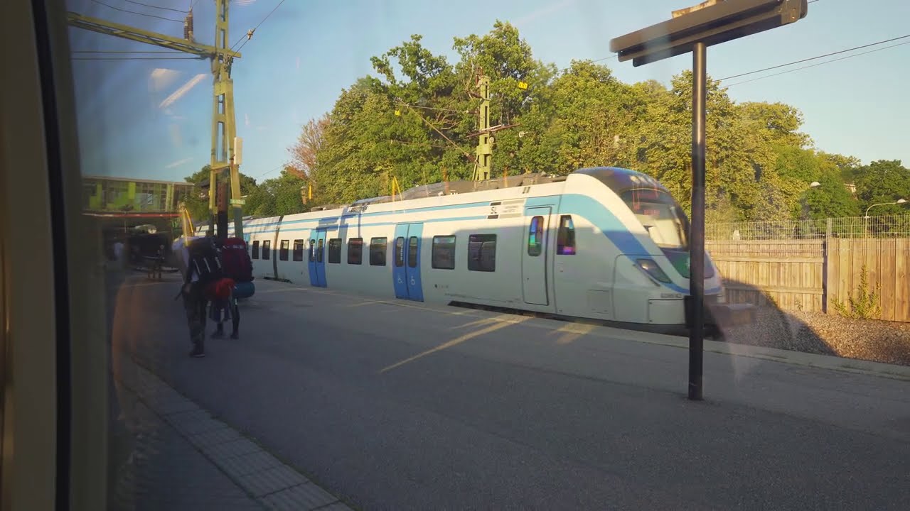 Sweden, Stockholm, train ride from Handen to Årstaberg