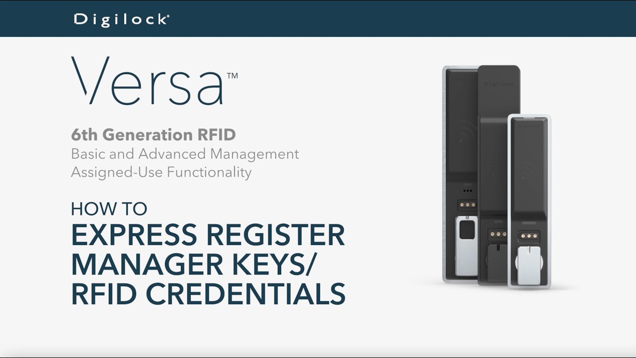 How to Express Register Manager Keys/RFID Credentials | Versa RFID | Assigned Use