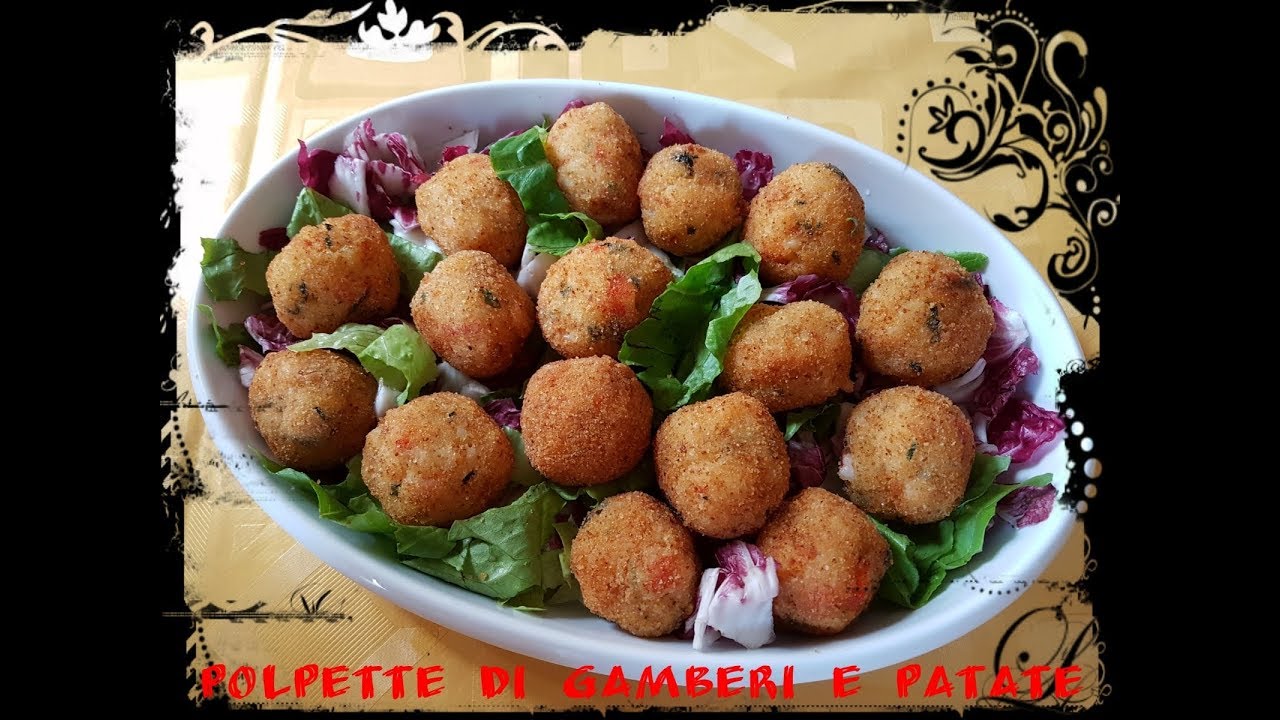 RICETTA - POLPETTE di gamberi e patate - APERITIVO, semplice e veloce :-)
