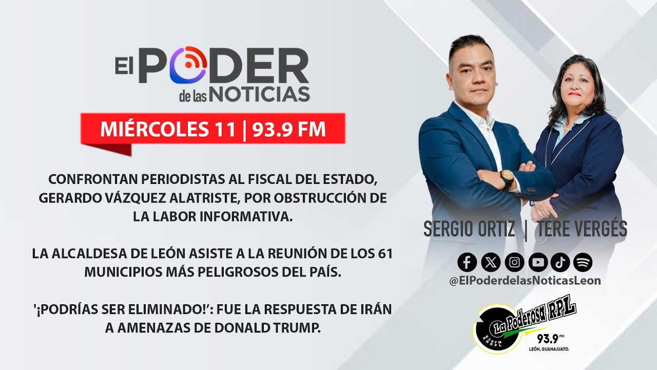 ⭕️ #EnVivo | El Poder de las Noticias | 📆 Miércoles 11 Marzo 2026 | La Poderosa 93.9 FM