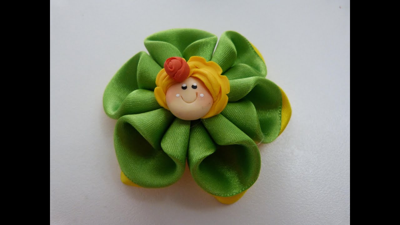 Hermosas Flores Dobles de liston,beautiful flowers of hair ribbon
