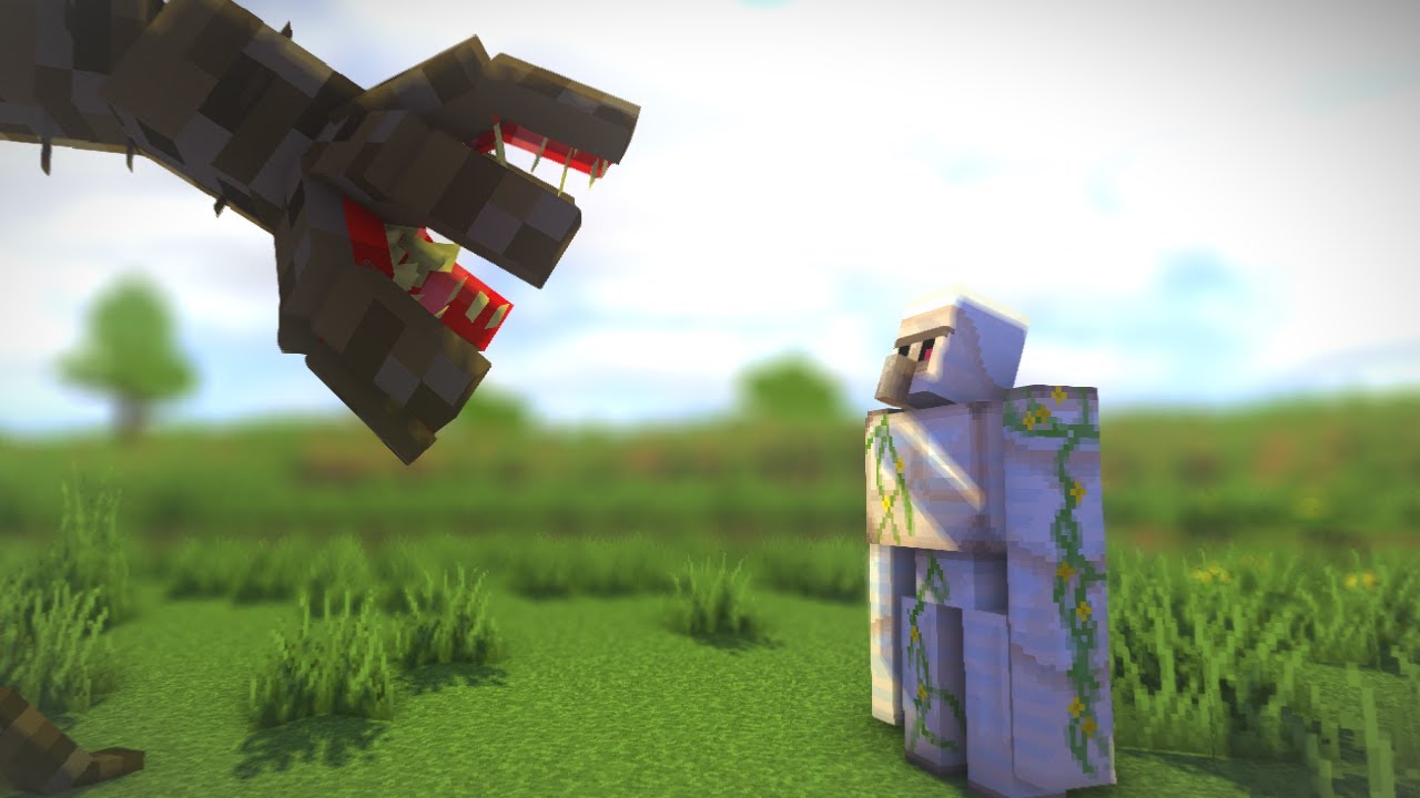 Adapted Parasites (Scape And Run: Parasites) vs Iron Golem - Minecraft Mob Battle