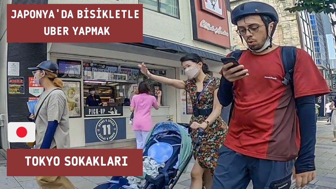 Japonya'da Bisikletle Uber Yapmak / Tokyo Sokakları / Japonya'da Çalışma Hayatı Nasıl  🇯🇵 🇹🇷