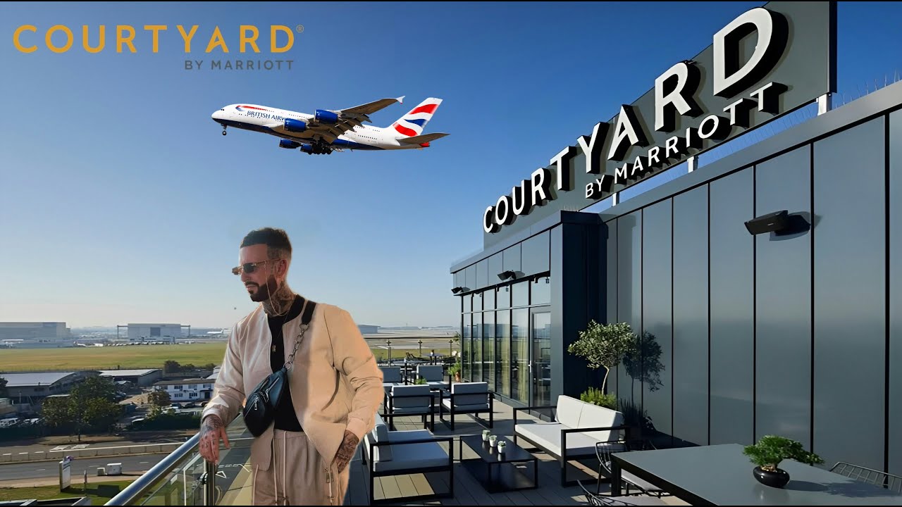 Courtyard by Marriott Heathrow | SkyBar with runway views.