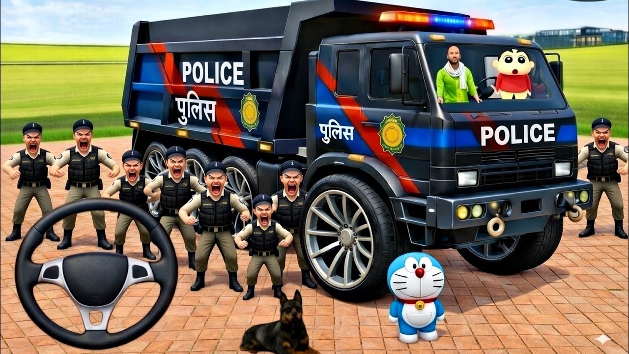 🔥Franklin, shinchan purchase modified police dumper🚛 #indiantheftauto #indiantheftautosimulator 