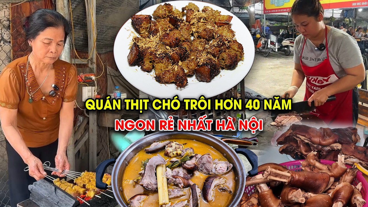 Quán thịt Chó Trôi ngon rẻ tại Hà Nội | Bà cô chia sẻ bí quyết 40 năm làm món Chó Trôi