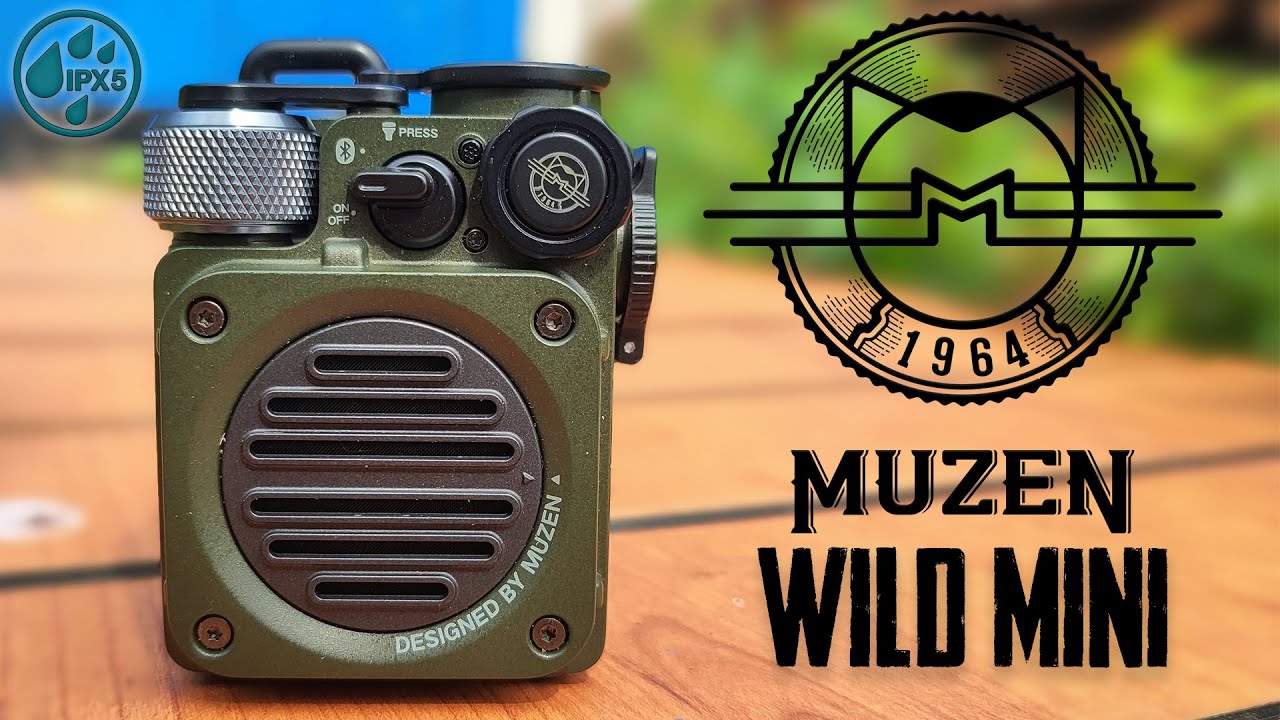 ЭТО ШОК ! Muzen Wild Mini Металлическая МИНИ Bluetooth Колонка в РЕТРО-Стиле Милитари, Обзор и тесты