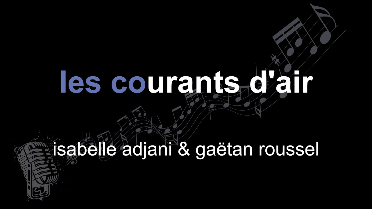 isabelle adjani & gaëtan roussel | les courants d'air | lyrics | paroles | letra |