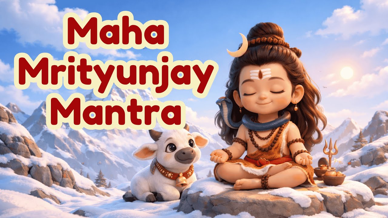 Maha Mrityunjaya Mantra | महामृत्युंजय मंत्र | Shivji Healing Mantra for Kids | Calm & Peaceful