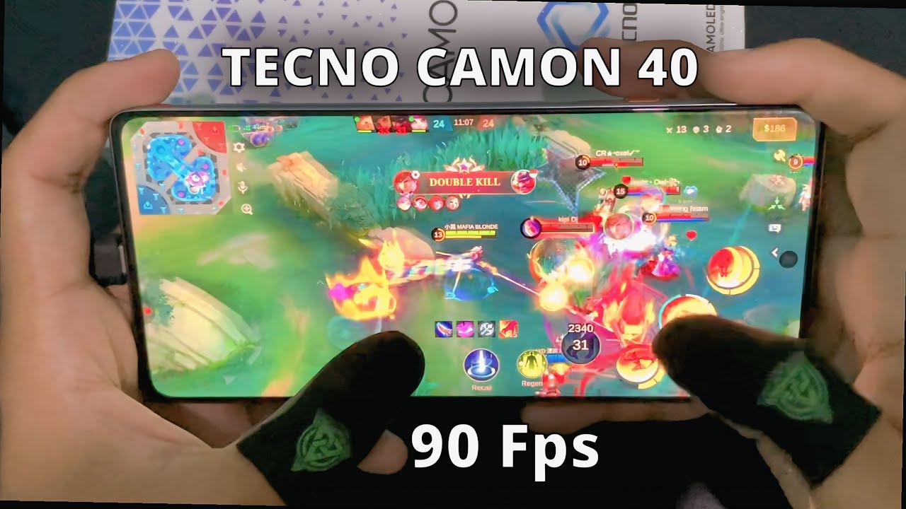 90 Fps🔥Tecno Camon 40 test Fanny Mobile Legends !!!