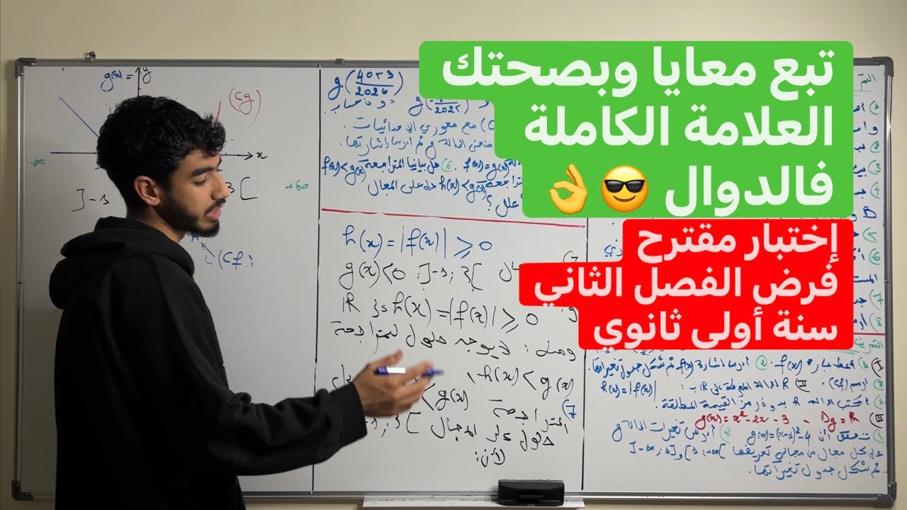 فرض الفصل الثاني في الدوال المرجعية سنة أولى ثانوي