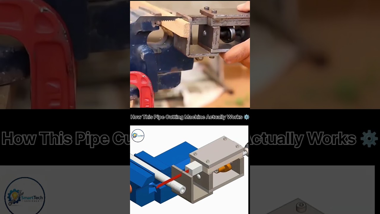 How This Pipe Cutting Machine Actually Works ⚙️ | Genius Mechanical Engineering Explained