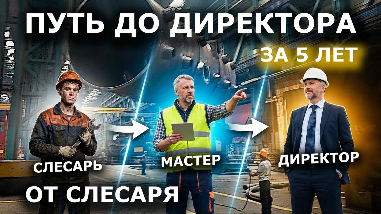 ОТ СЛЕСАРЯ ДО ДИРЕКТОРА ПРОИЗВОДСТВА В 27 ЛЕТ. МОЙ ПУТЬ ЗА 5 ЛЕТ — ПОШАГОВАЯ ИНСТРУКЦИЯ