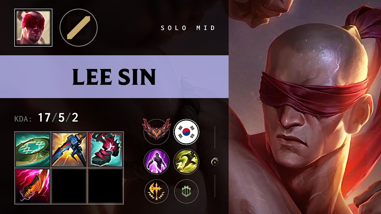 Lee Sin Mid vs Tristana - KR Grandmaster Patch 26.12