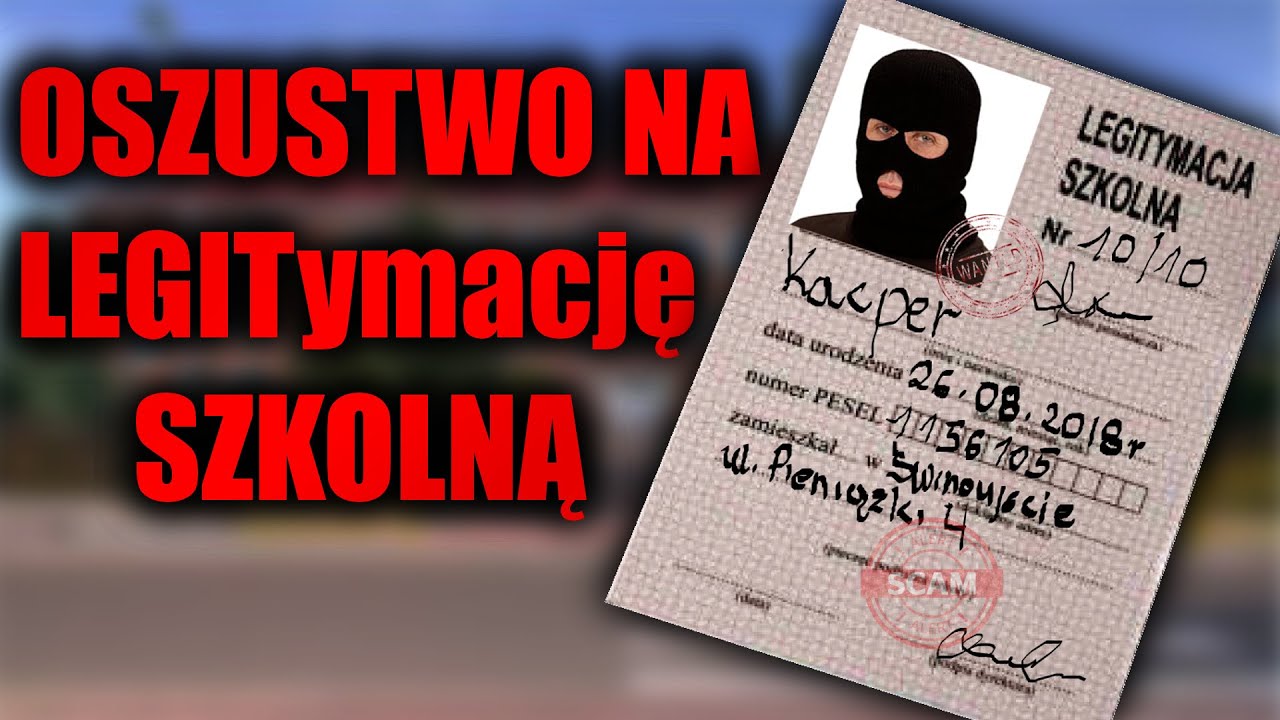 OSZUSTWO NA LEGITYMACJĘ SZKOLNĄ - Mistrz Photoshopa!