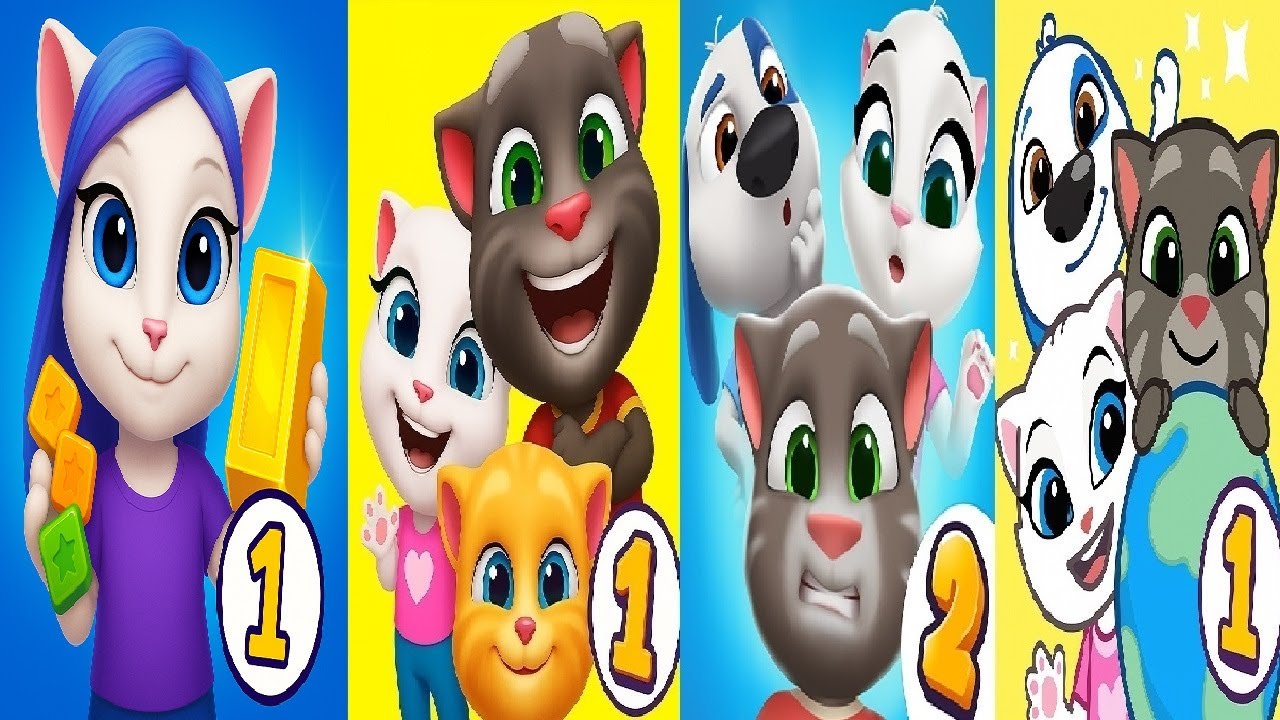 My Talking Tom Friends 1 VS My Talking Tom Friends 2 Talking Tom & Friends World Angela NEW GAME