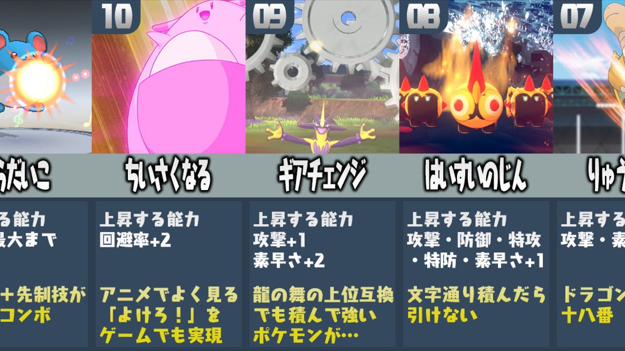 ポケモン廃人が厳選した『強すぎる積み技ランキングTOP15』