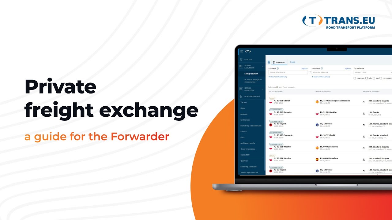 Private freight exchange - a guide for the Forwarder