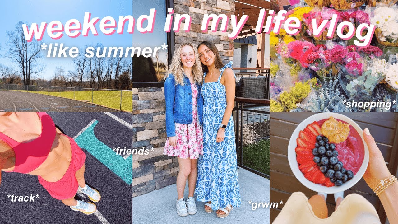 weekend in my life vlog *pretending it's summer* 🌞🫐