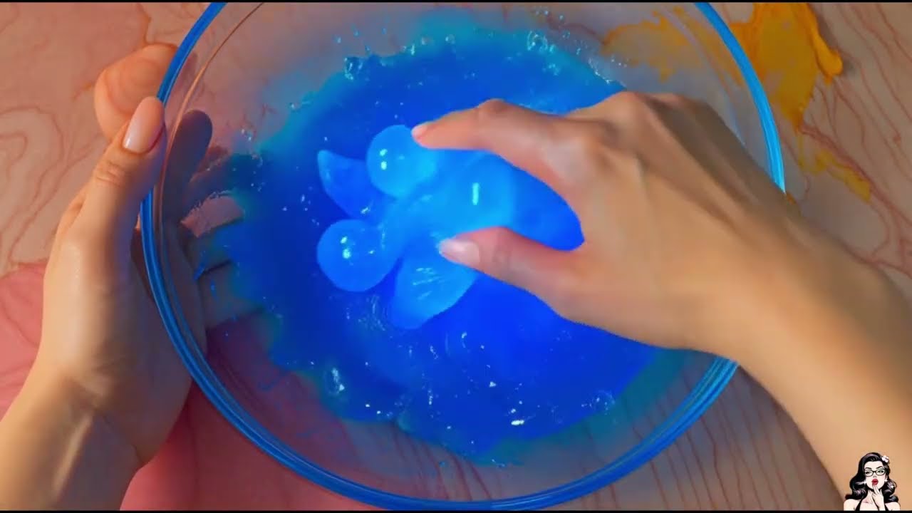 BLUE SLIME ASMR 💙 Ultra Relaxing Glossy Sounds for Sleep (No Talking)
