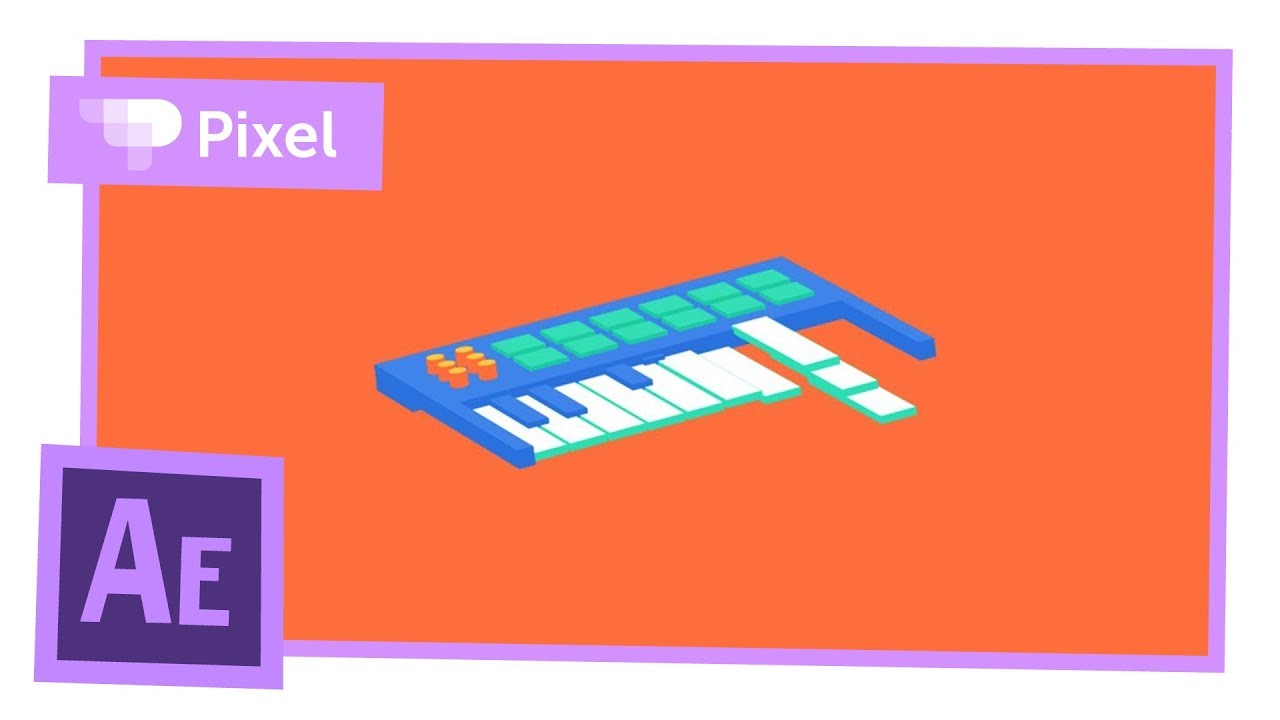 Анимация псевдо-3D midi-клавиатуры в After Effects
