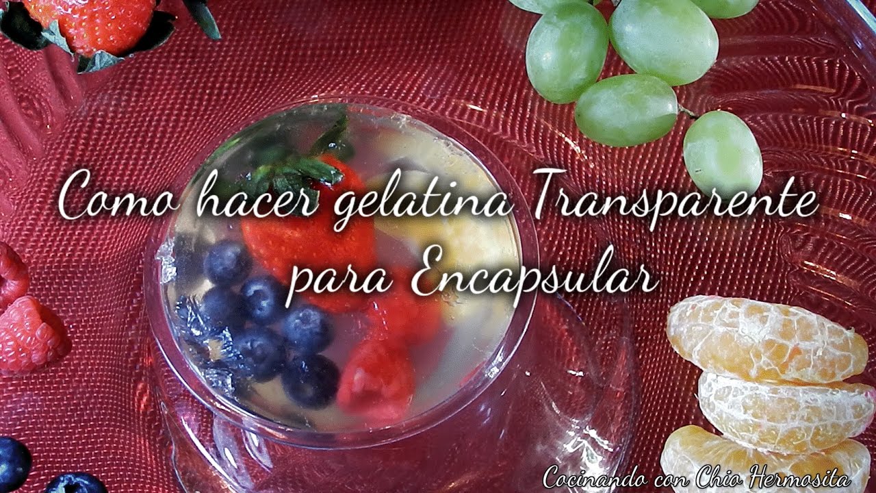 Como Hacer Gelatina transparente para encapsular