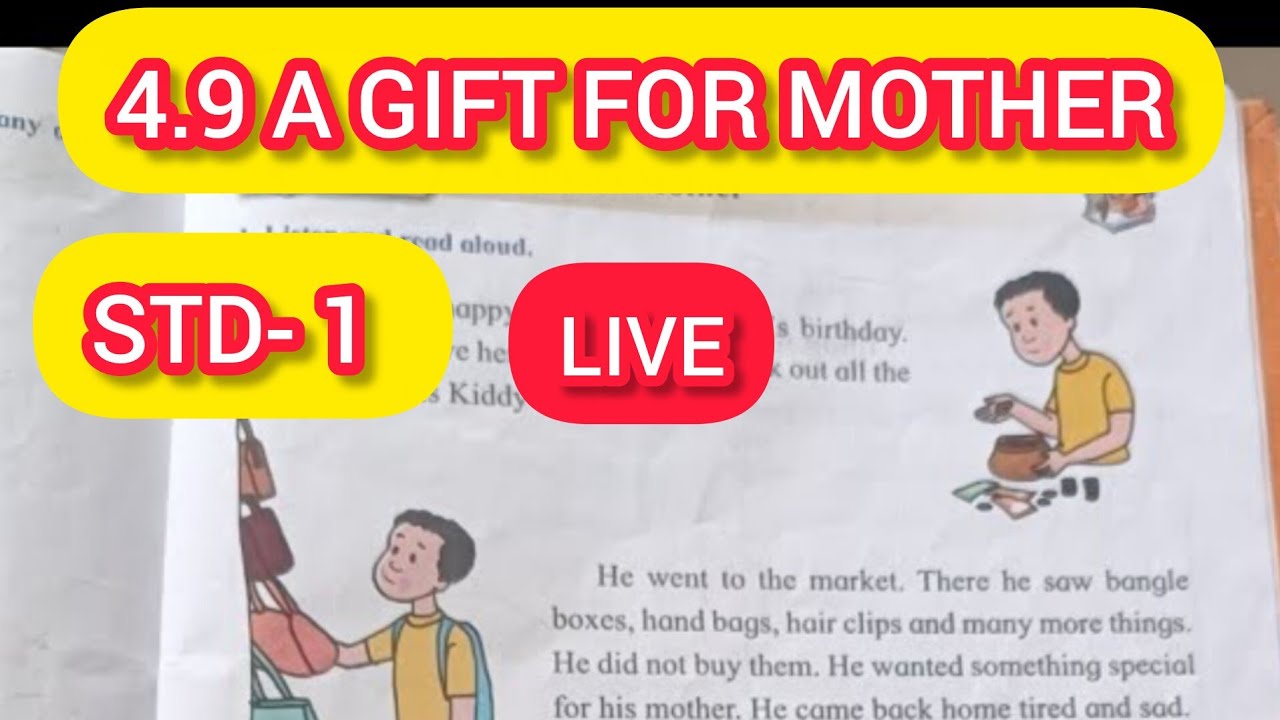 STD- 1 ENGLISH CHP 1  A GIFT FOR MOTHER Rajeshree Chavan Classes            1.5 Lakh views is live