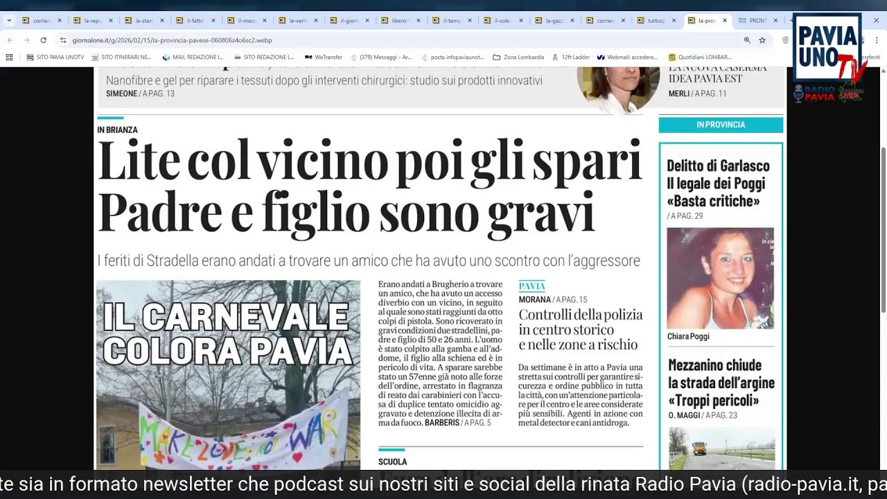 Radio Pavia Breakfast News - 15 febbraio 2026