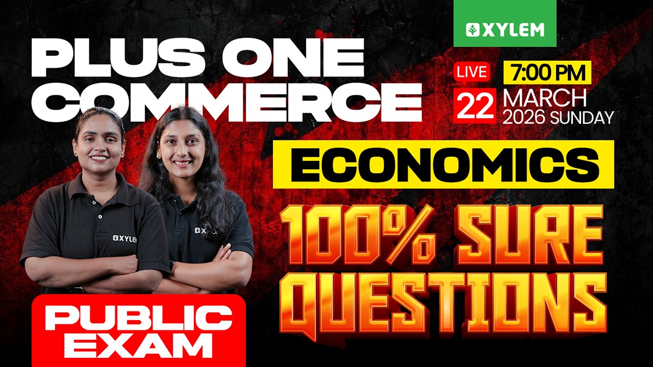 Plus  One Commerce Public Exam - Economics | 100% SURE QUESTIONS | Xylem Plus One Commerce