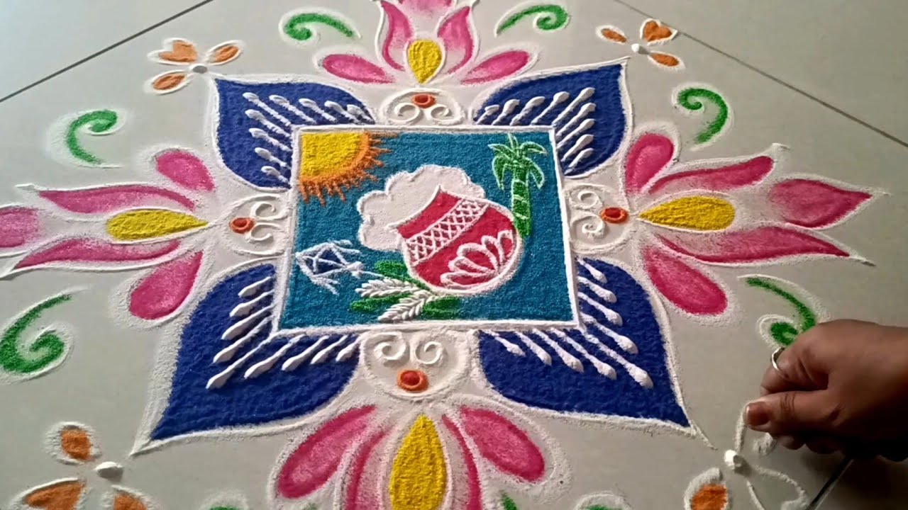 Pongal special rangoli designs | Bhogi kundala muggulu | Sankranti muggulu | Pongal kolam 2024