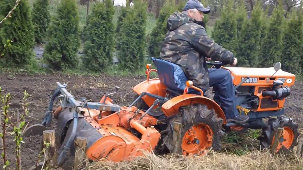 Kubota 6001 prace polowe. Mini ciągnik ogrodowy. www.traktorki.waw.pl