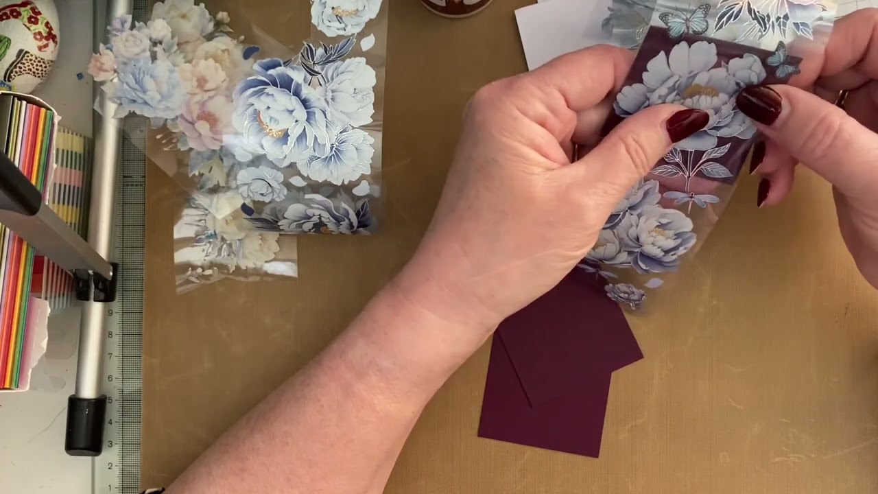 DL card from scrap squares on my desk & PET tape