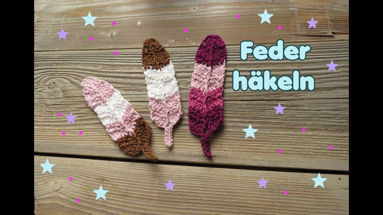 FEDER häkeln - Häkelanleitung by Carolines Welt - Lesezeichen - Deko