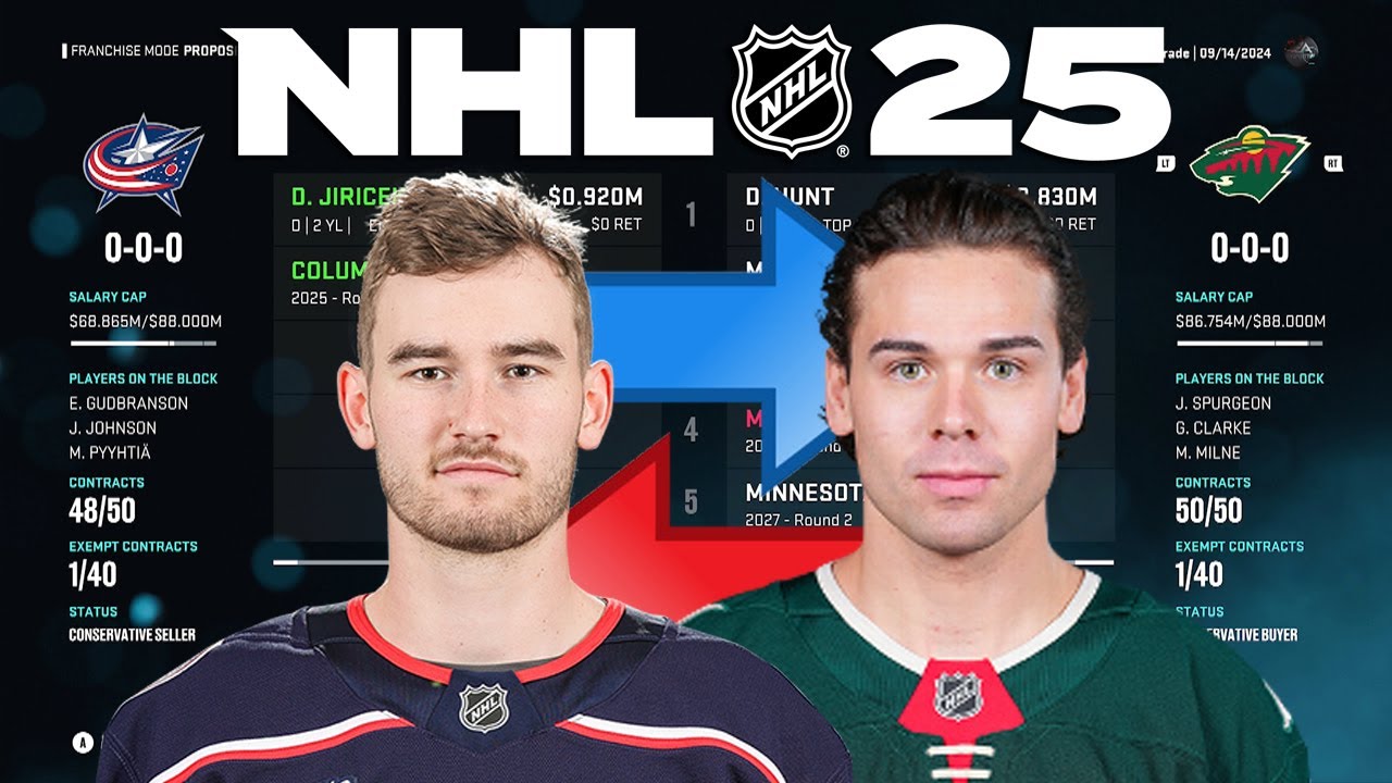 NHL 25 - DAVID JIRICEK TO MINNESOTA TRADE SIMULATION