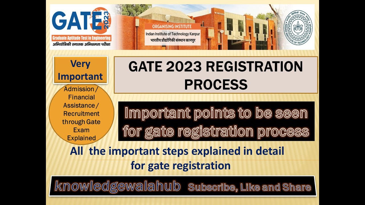 GATE EXAM 2023 REGISTRATION PROCESS EXPLAINED IN DETAIL/ELIGIBILITY CRITERIA/OPPORTUNITIES/DOCUMENTS