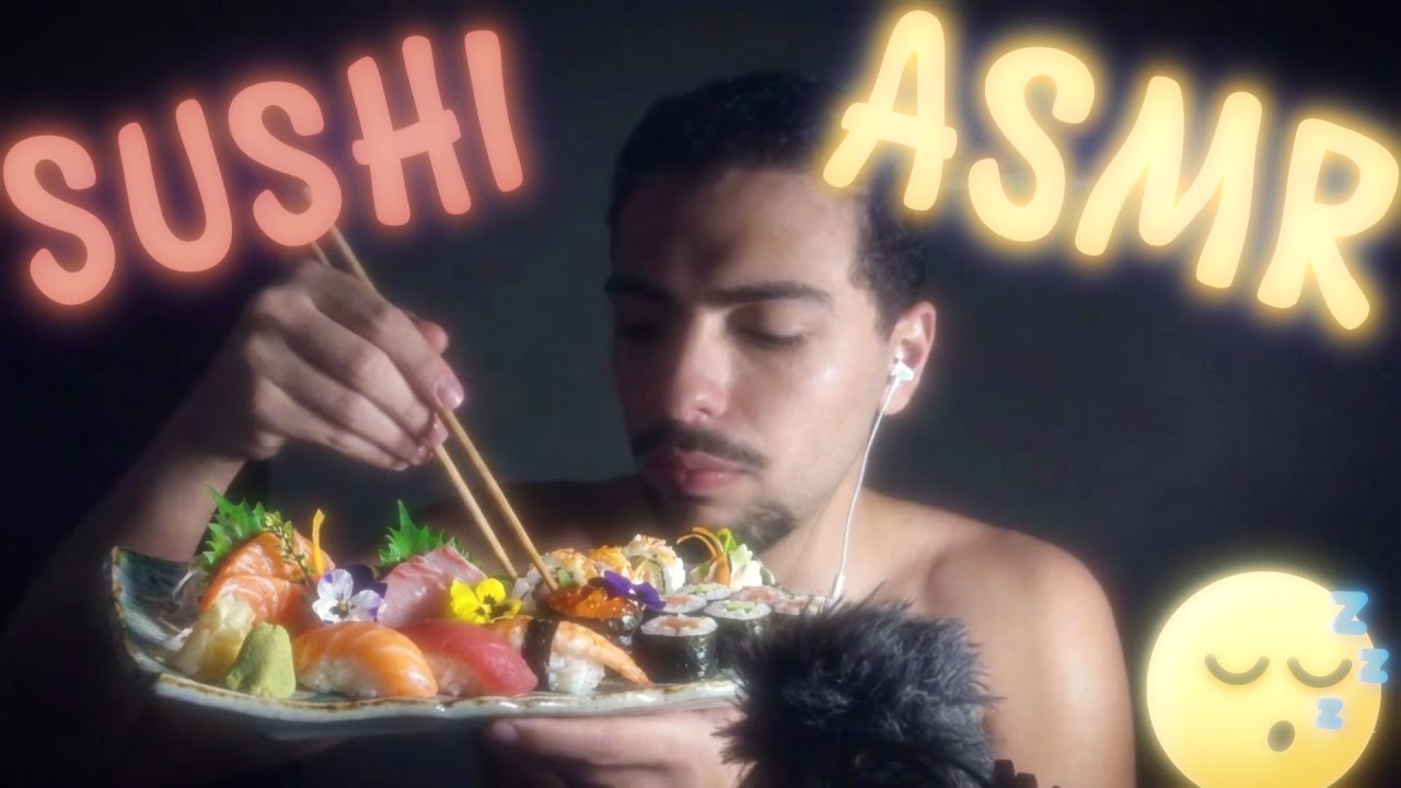 🍣 ASMR Sushi Caseiro | Sussurros + Sons de Mastigação | Mukbang Relaxante 🎧