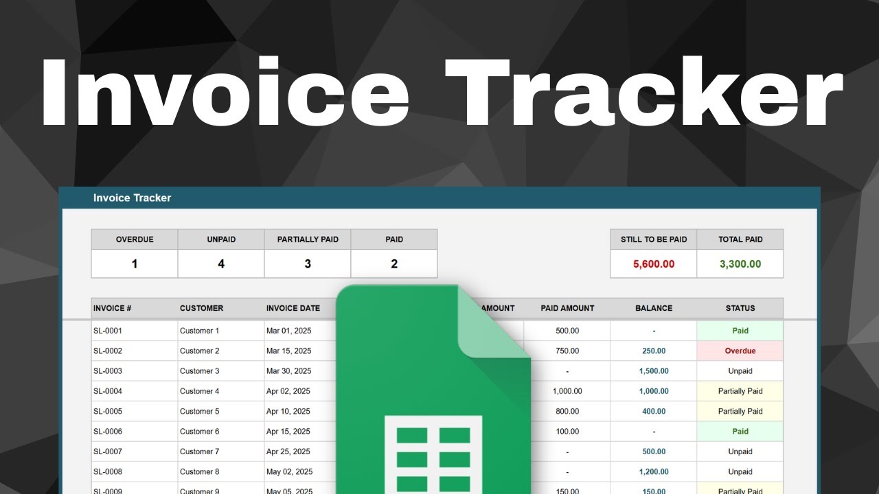 How to Make an Invoice Tracker in Google Sheets